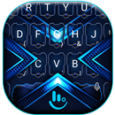 Neon Blue Keyboard Tema Keyboard Masa Depan APK