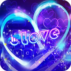 download Neon Heart Keyboard Theme APK