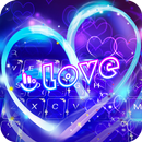 Neon Heart Keyboard Theme APK