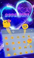 Tema de teclado gratuito Neon Heart imagem de tela 3