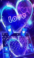 Tema de teclado gratuito Neon Heart imagem de tela 1
