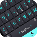 Neon Blue Power Button Keyboard Theme APK