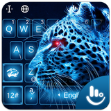 Neon Leopard Keyboard Theme icono
