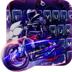 Neon Fire Motorcyclist Keyboard Theme