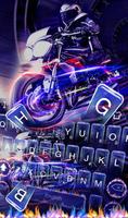 Neon Fire Motorcyclist captura de pantalla 1