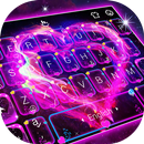 APK Neon Galaxy Heart Keyboard Theme