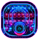 Neon Blue Hologram Super Racing Car Keyboard Theme APK