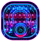 Neon Blue Hologram Super Racing Car Keyboard Theme иконка