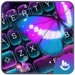Neon Light Butterfly Keyboard Theme