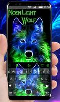 Neon Light Wolf Poster