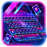 Neon Light Line Keyboard Theme icône