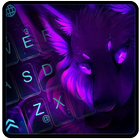 Neon Purple Wolf icon