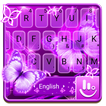 Neon Purple Butterfly Keyboard Theme