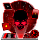 Neon Red Skull Keyboard Theme APK