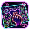 Vivid Neon Finger Love Keyboard