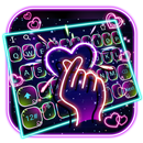 Vivid Neon Finger Love Keyboard APK