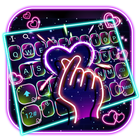 Vivid Neon Finger Love Keyboard icon