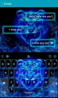 Neon Tiger KingTema del Teclado captura de pantalla 1