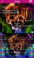 Colorful Neon Skull Weed Keyboard Theme capture d'écran 1