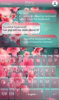 Tema de teclado gratuito Peach Blossom imagem de tela 1
