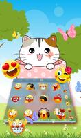 3D adorable cup cat Keyboard Theme screenshot 3