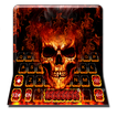 3D Fire Burning Skull Keyboard Theme