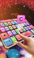 Jazzy Colorful Glitter Keyboard poster