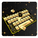 Lustrous Black Golden Rose Keyboard APK