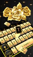 Lustrous Black Golden Rose Keyboard screenshot 1