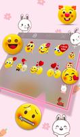 Cute Cartoon Bunny Keyboard Theme ảnh chụp màn hình 3