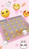 Cute Cartoon Bunny Keyboard Theme ảnh chụp màn hình 2