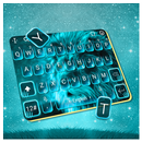 Blue Glow Lion Keyboard Theme-APK