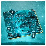 Blue Glow Lion Keyboard Theme icon