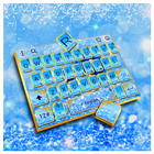 Fancy Diamond Blue Rose Keyboard ícone