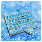 Fancy Diamond Blue Rose Keyboard ไอคอน