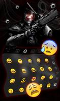 Evil Skull Gun Keyboard Theme screenshot 2