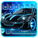 Neon Lights Black Car Keyboard Theme APK