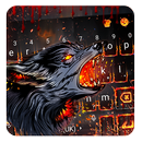 APK Fire Flaming Wolf Keyboard Theme