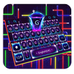 Live Electric Neon Lines Keyboard