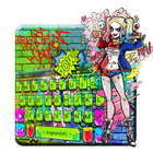 Modern Joker Girl Graffiti Keyboard icon