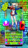 Modern Joker Girl Graffiti Keyboard captura de pantalla 1