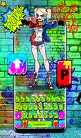 Modern Joker Girl Graffiti Keyboard 스크린샷 1