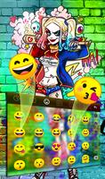 Modern Joker Girl Graffiti Keyboard syot layar 3