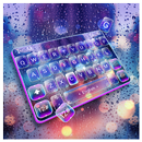 Glass Night Rain Drop Keyboard Theme APK