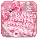 Silk Pink Bow Keyboard Theme APK