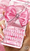 Silk Pink Bow Keyboard Theme poster