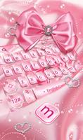 Silk Pink Bow Keyboard Theme screenshot 1
