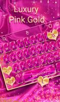 Plush Pink Gold Keyboard Theme poster