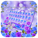 APK Purple Rose Diamond Butterfly Keyboard