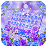 Purple Rose Diamond Butterfly Keyboard icon